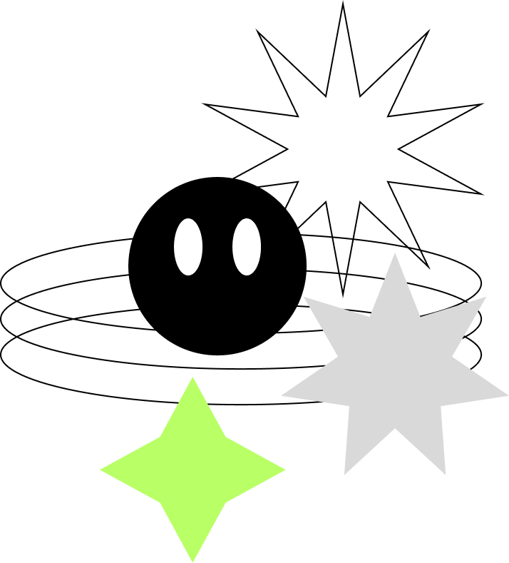 Contact us illustration with decorative elements